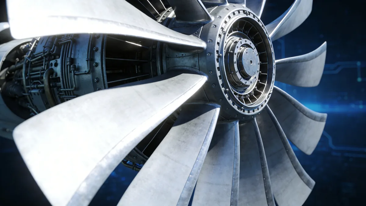 Álabes de turbina, ejemplo de fallo por fatiga
